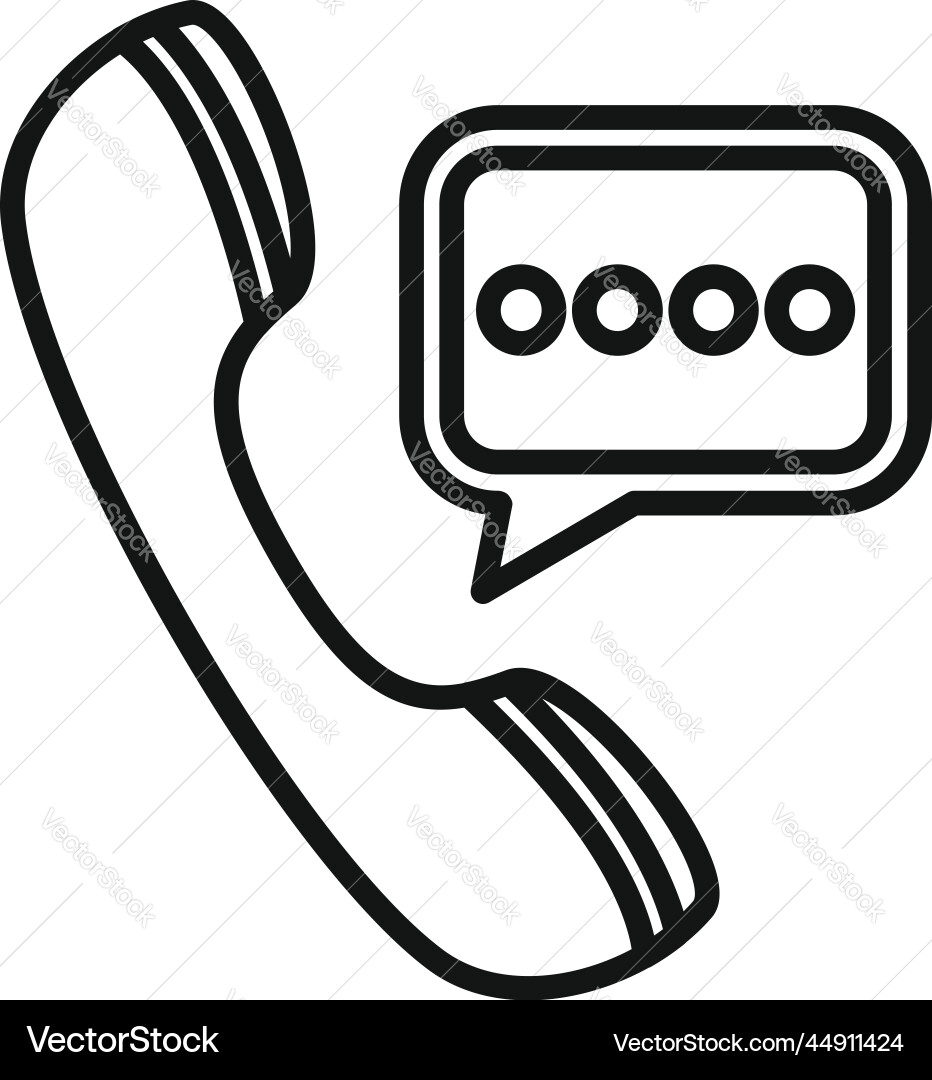 Call icon outline web interface Call icon outline web interface vector image