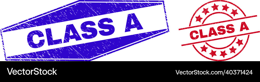 Class a corroded watermarks in circle Class a corroded watermarks in circle vector image