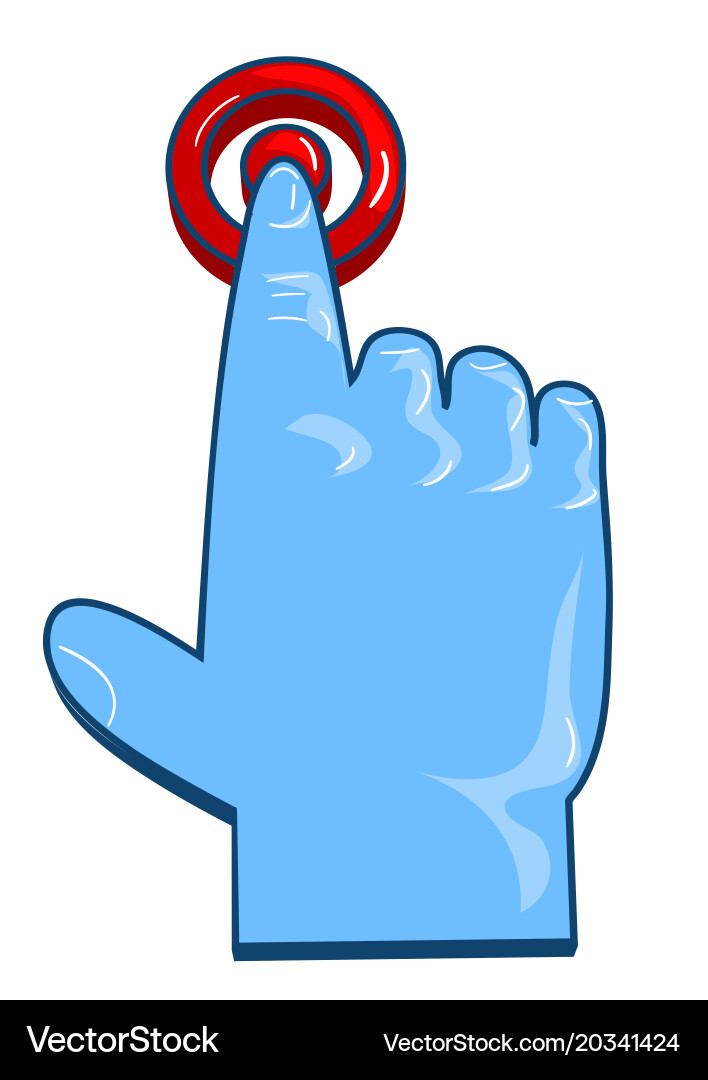 Click Button Cursor vector image