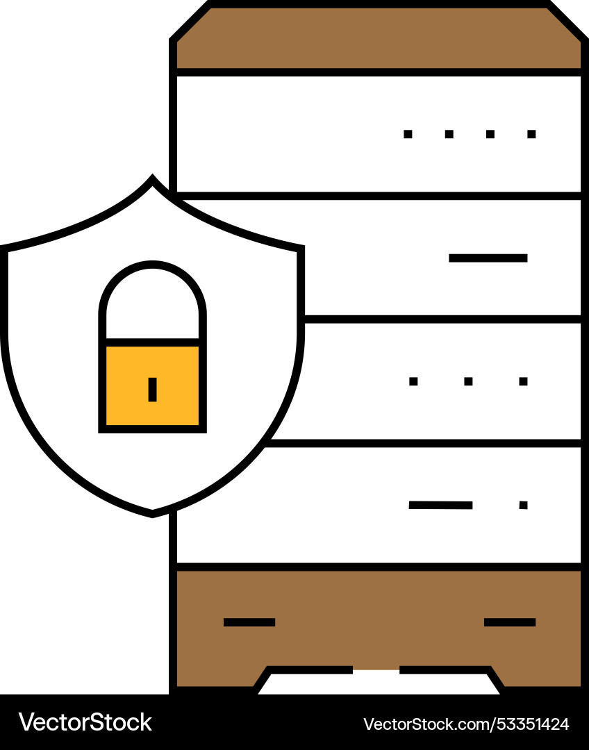 Data access control database icon color Data access control database icon color vector image