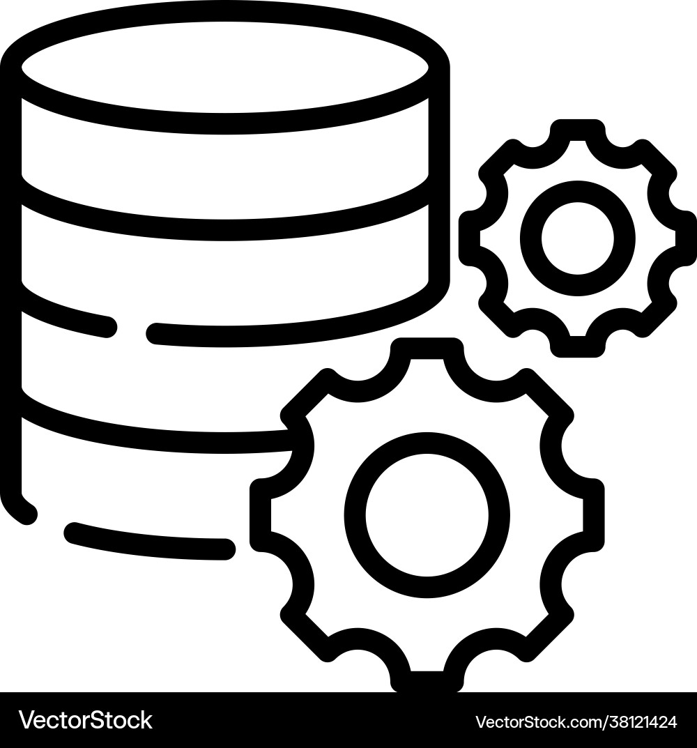 Database management style Vector Image