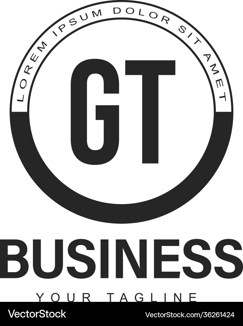 Gt initial a logo design with abstract style Gt initial a logo design with abstract style vector image
