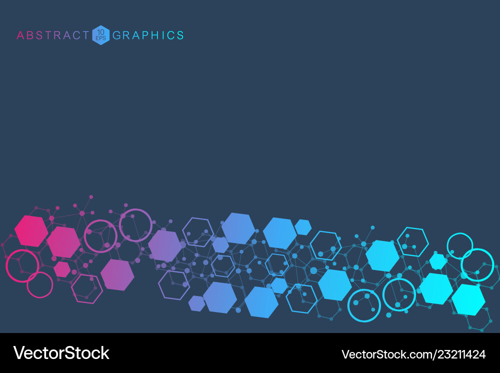 Hexagonal abstract background big data Hexagonal abstract background big data vector image