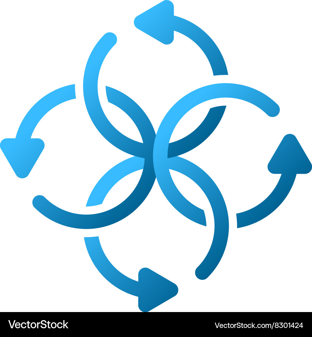 Knot rotation gradient icon Vector Image