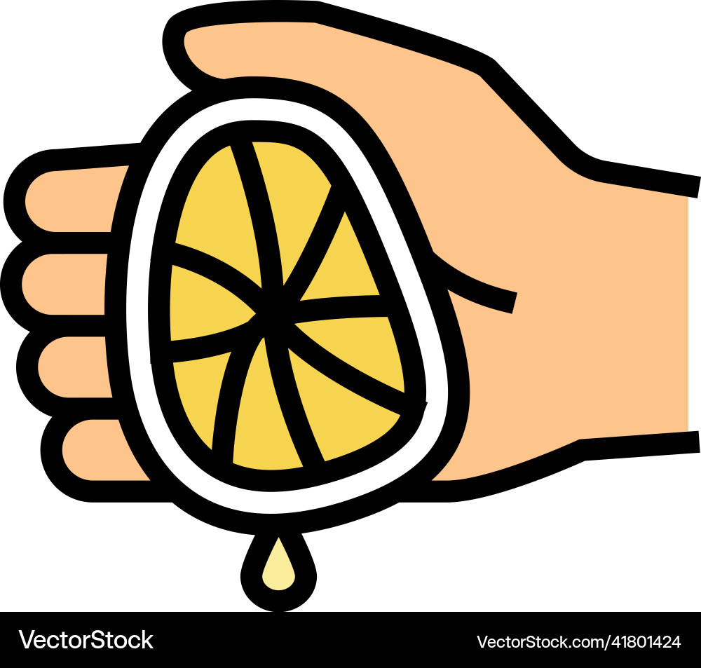 Lemon juice add color icon Vector Image