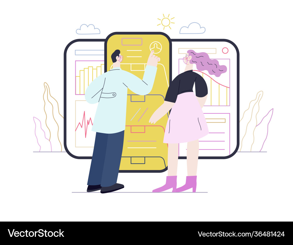 Medical reports application - insurance Medical reports application - insurance vector image
