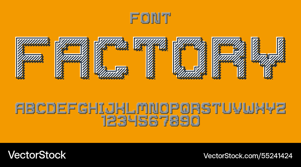 Minimal geometric cyberpunk font typeface Minimal geometric cyberpunk font typeface vector image