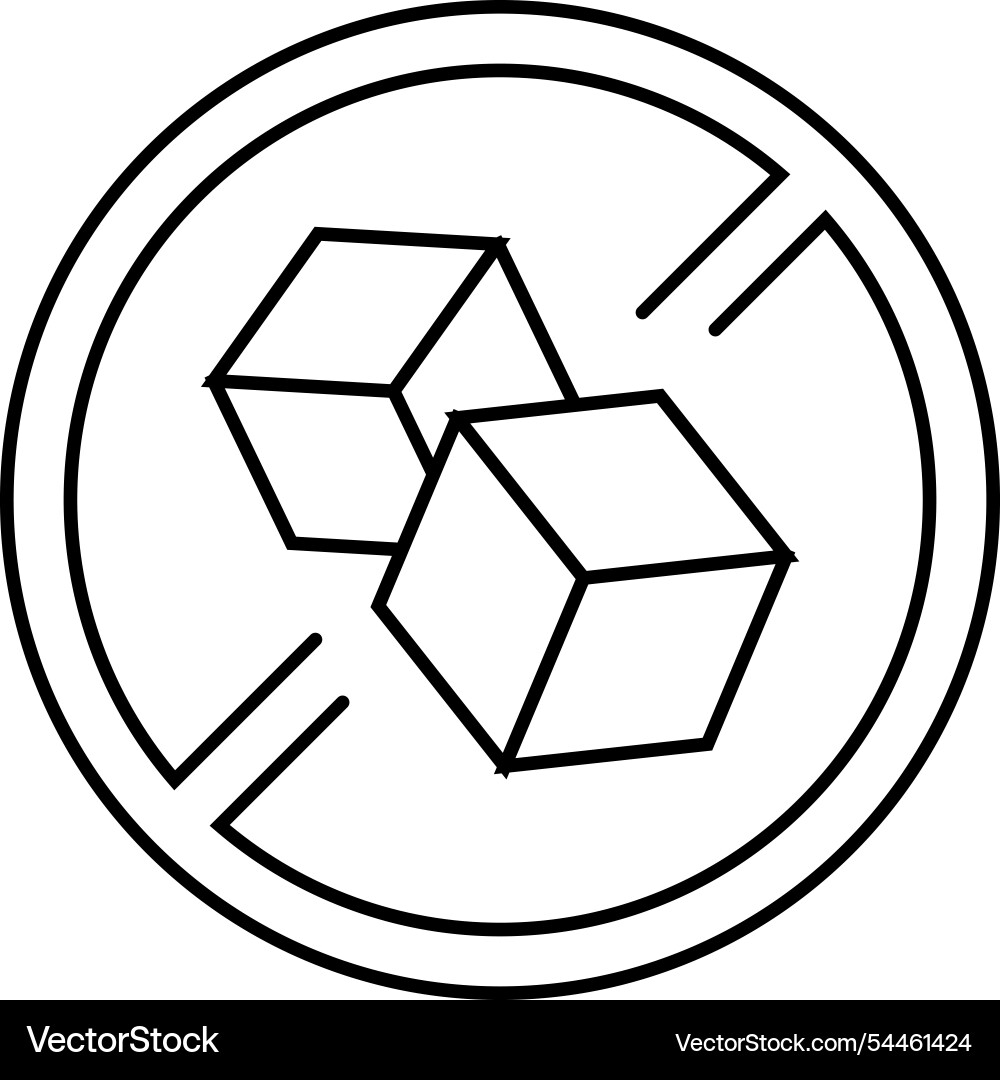 No preservatives product label warning line icon No preservatives product label warning line icon vector image