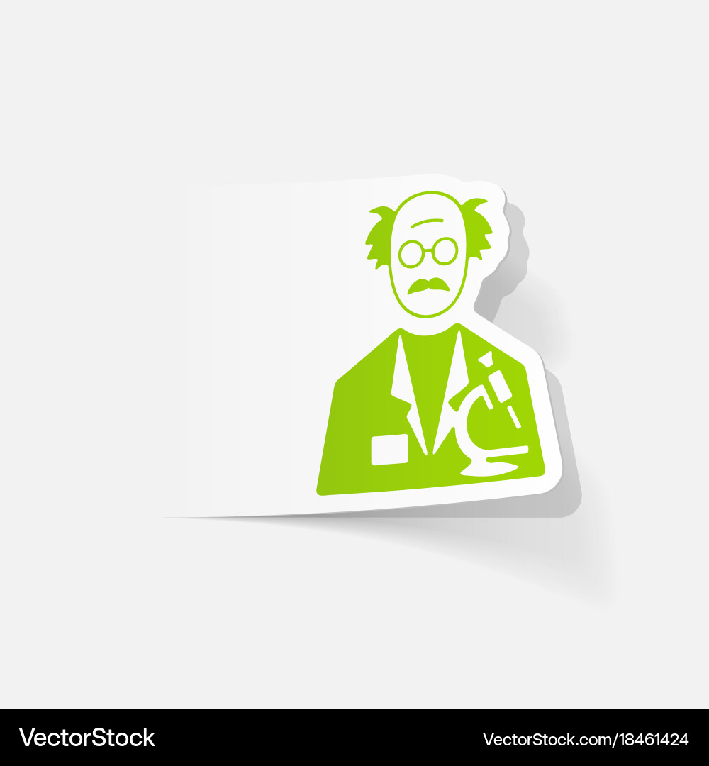 Realistic design element scientist Vector Image