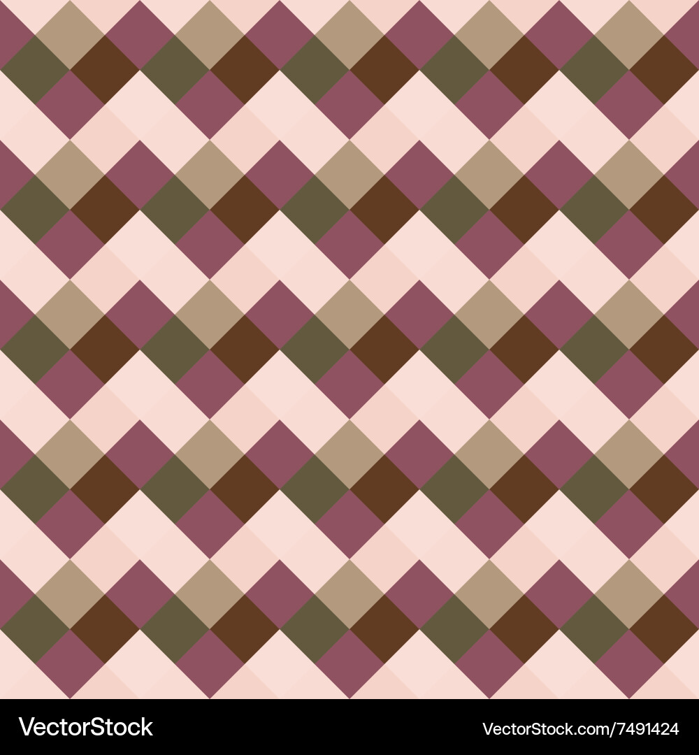 Seamless geometric checked pattern diagonal Vector Image