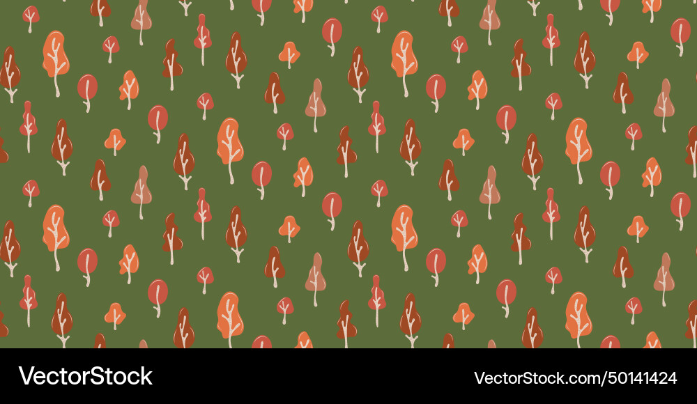 Seamless pattern with autumn trees Seamless pattern with autumn trees vector image
