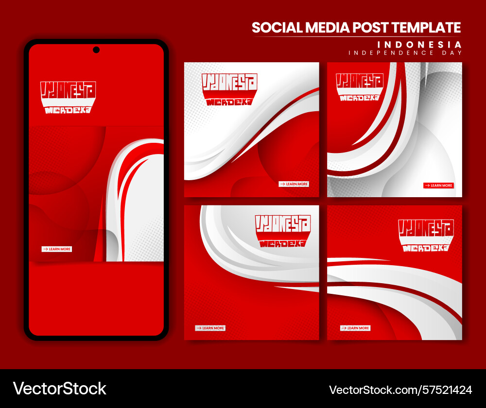 Set of carousel background post design Vector Image