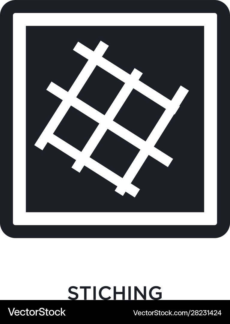Stiching isolated icon simple element from sew Vector Image