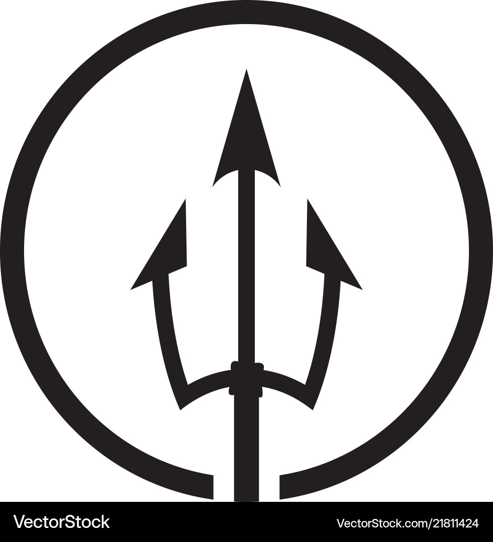 Trident Icon Template Vector Image