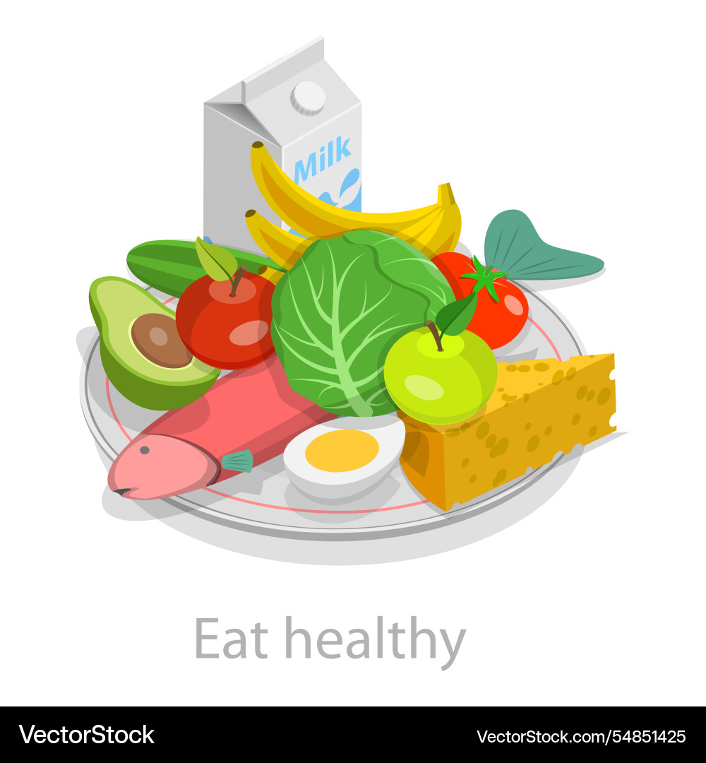 3d isometrische Wohnung von gesund 3d isometrische Wohnung von gesund vektorbild