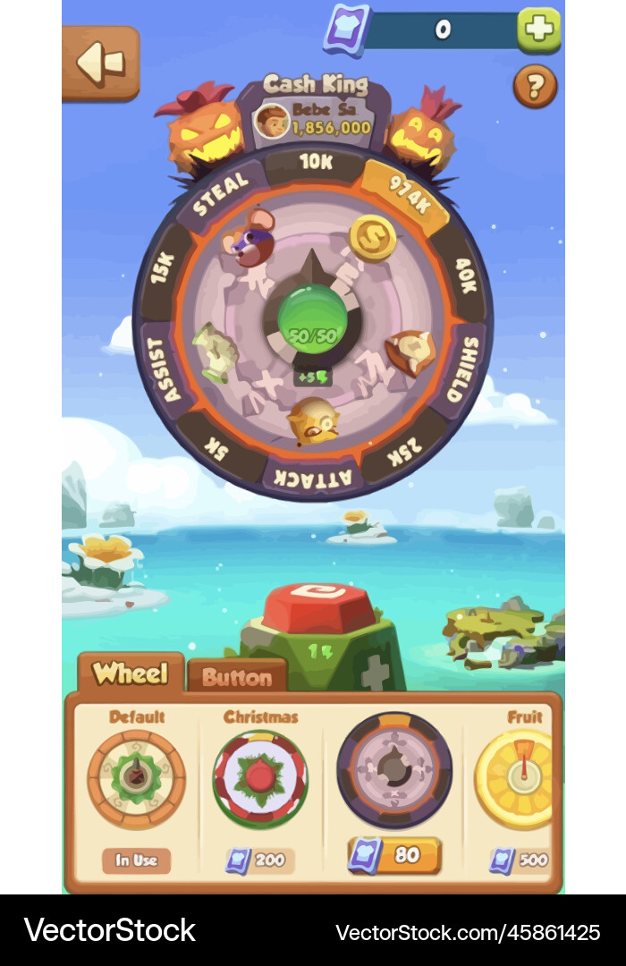 Complete set of level button game ui pop-up icon vector image