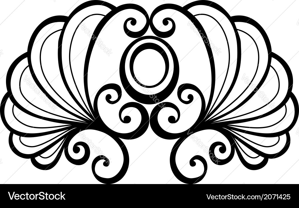 Deco abstract symmetric element Vector Image