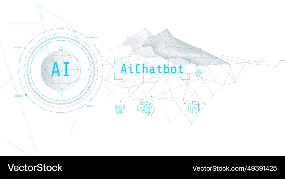 Digital artificial intelligence with hologram Digital artificial intelligence with hologram Vector Image