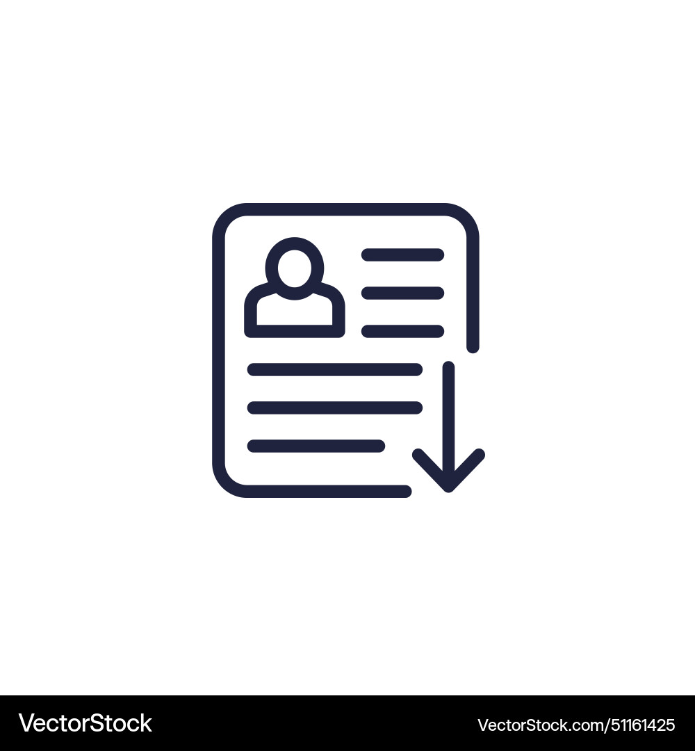 Export profile or personal data line icon vector image