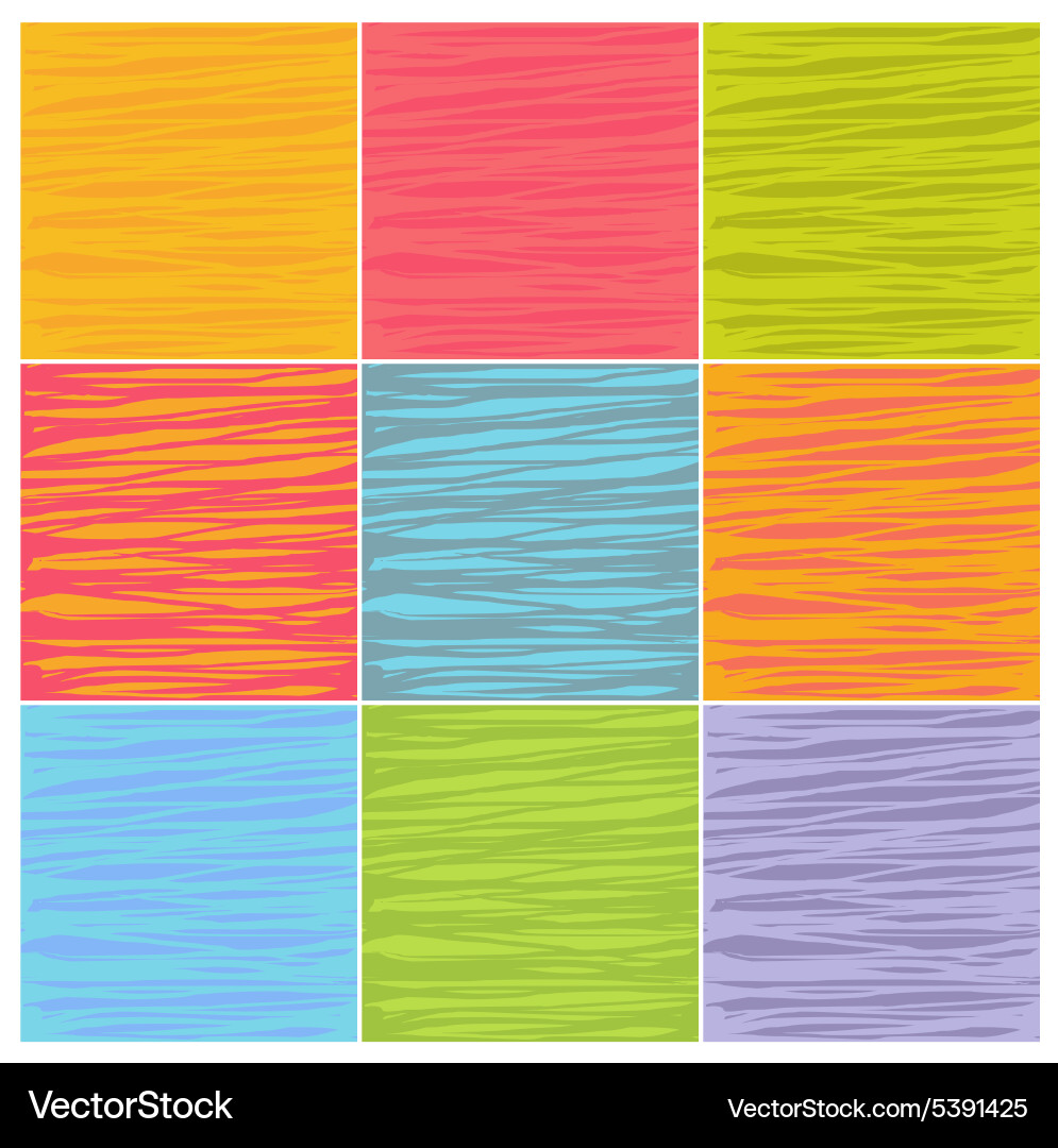Irregular line patterns in multiple colors vector image