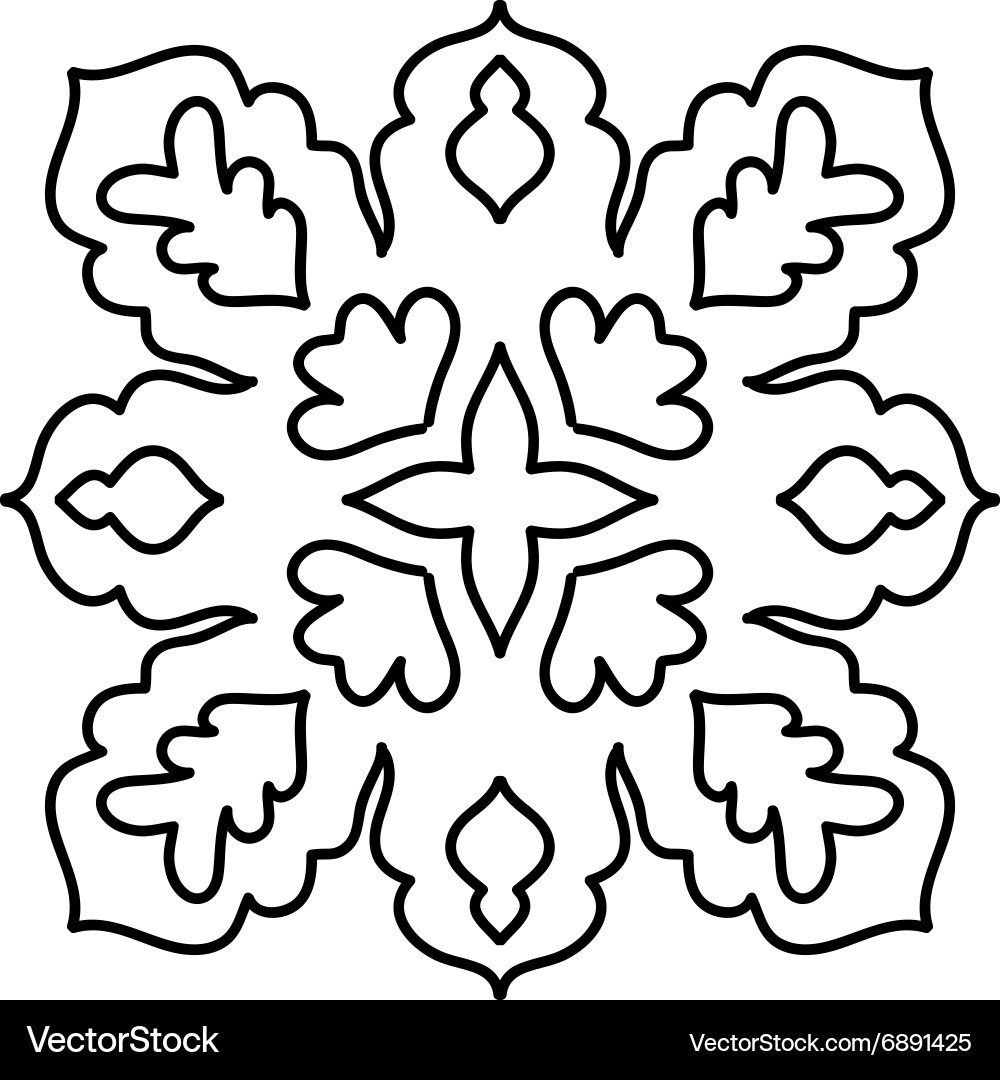 Isolated snowflake pattern on white background Vector Image