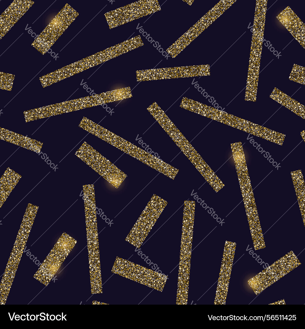 Rectangles pattern with gold glitter texture Rectangles pattern with gold glitter texture vector image