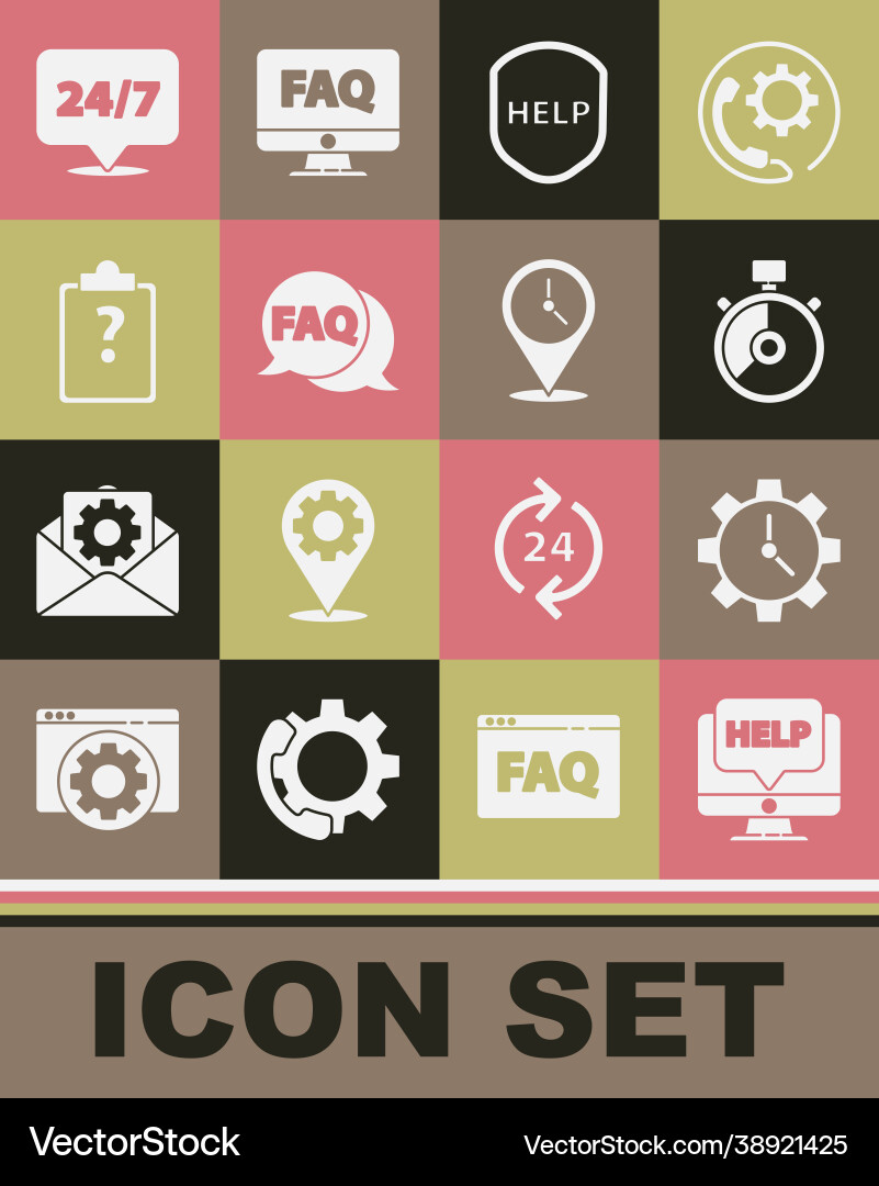 Set computer monitor and help time management Set computer monitor and help time management vector image
