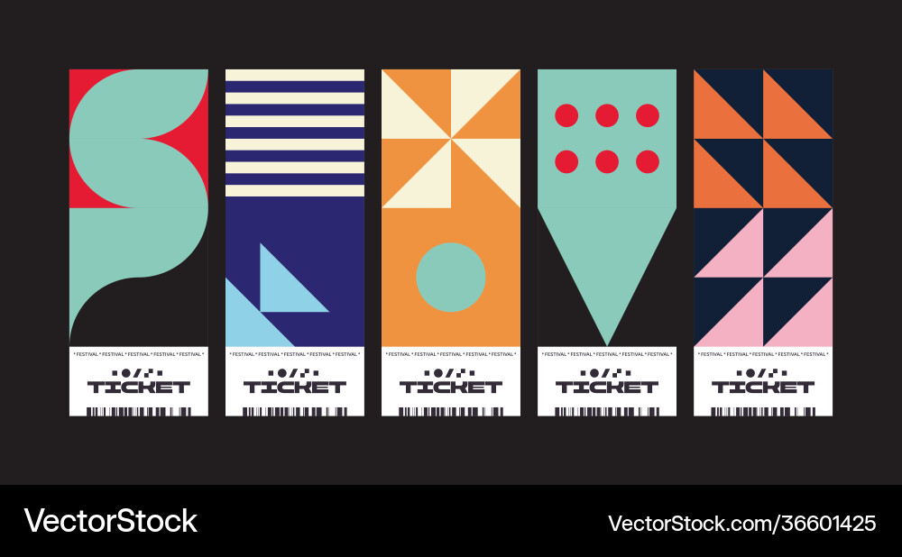 Ticket abstract design template Ticket abstract design template vector image