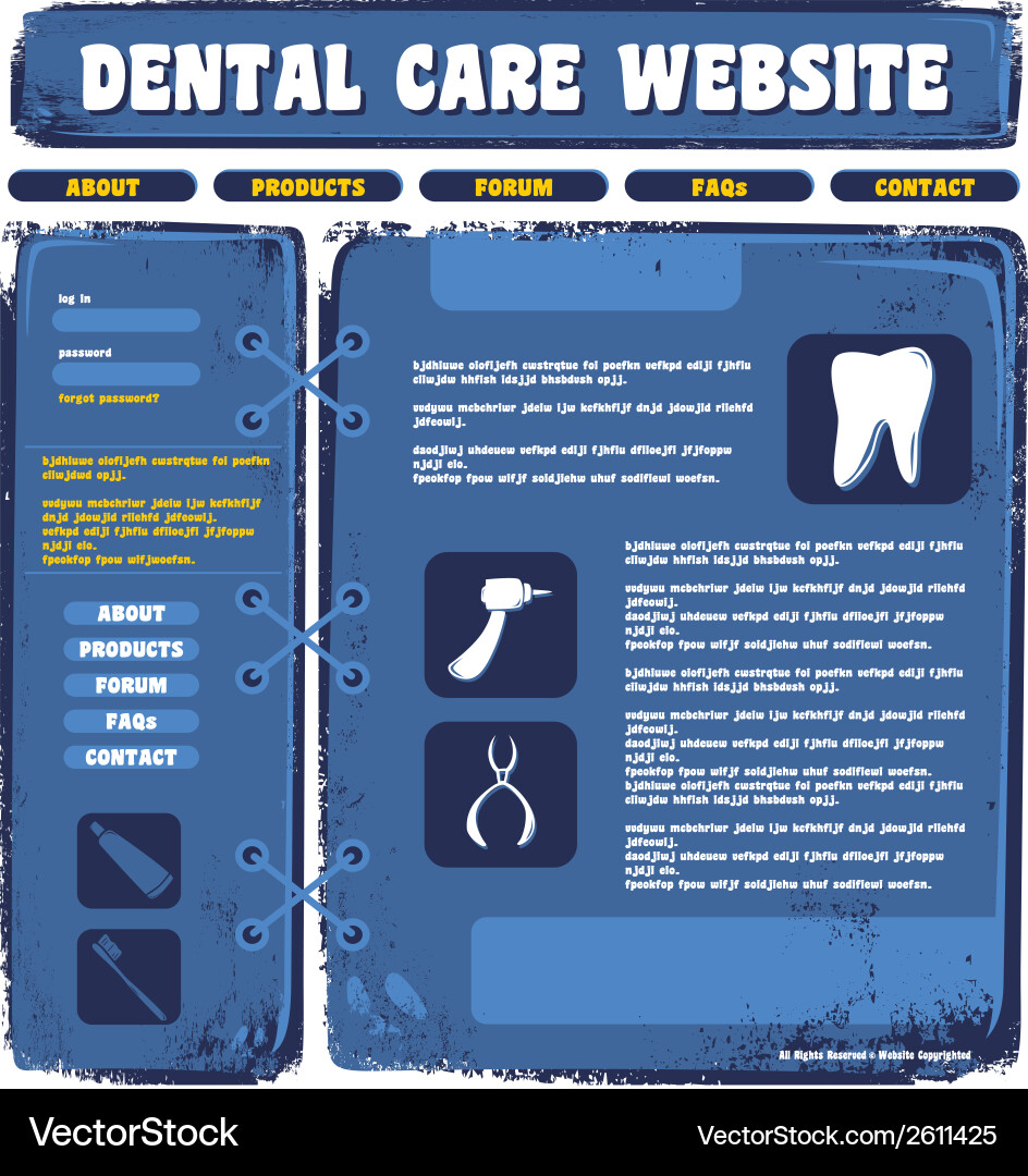 Web design document template vector image