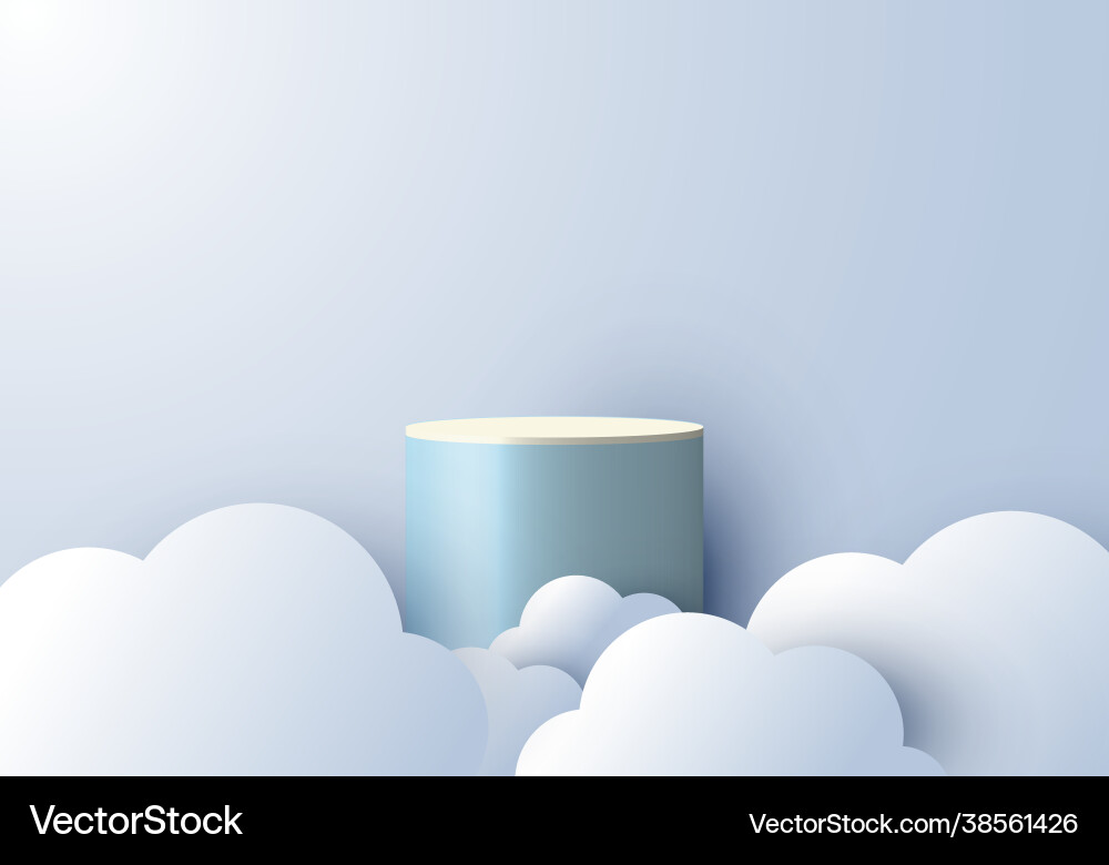 3d realistic abstract minimal scene empty podium 3d realistic abstract minimal scene empty podium vector image