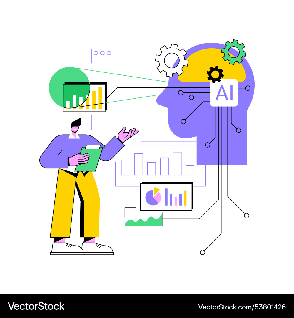 AI Data Insights & Visualization vector image