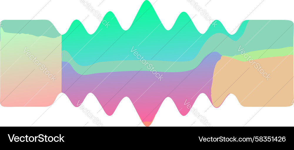 Dynamic Gradient Waveforms Vector Image
