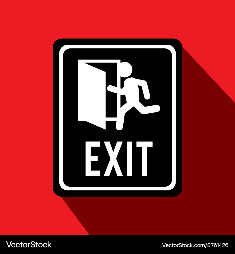 Emergency exit design Vector Image