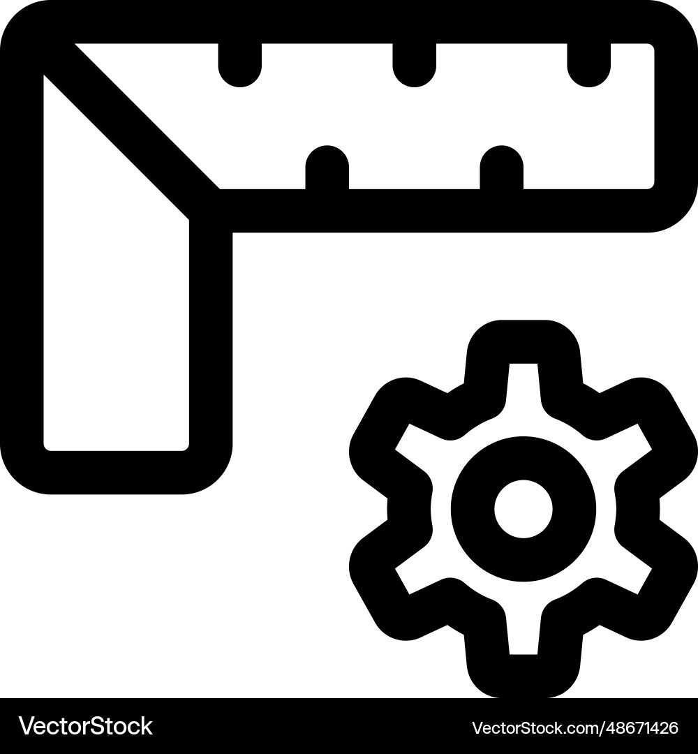 Finalized the setting of measures in ruler Vector Image