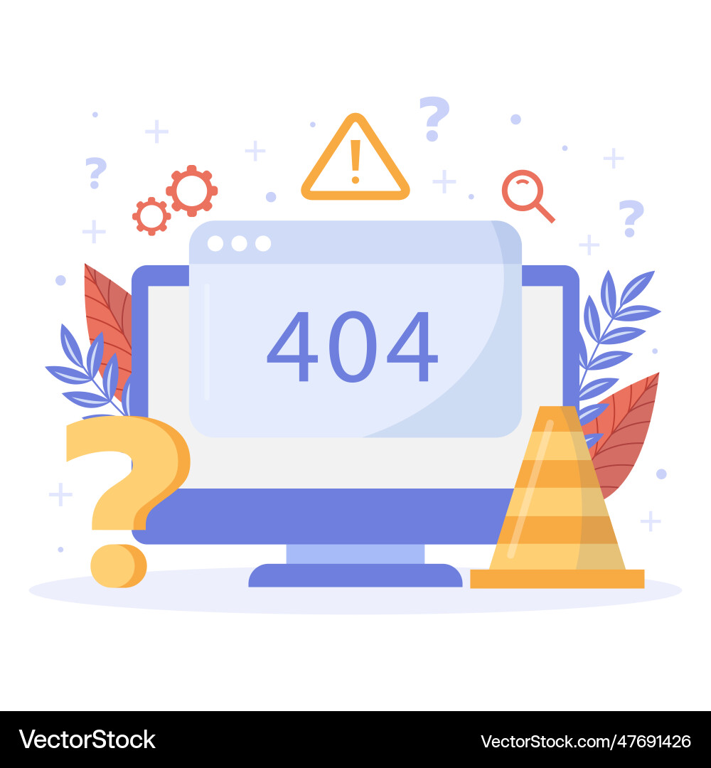 Flat design no data error Flat design no data error Vector Image