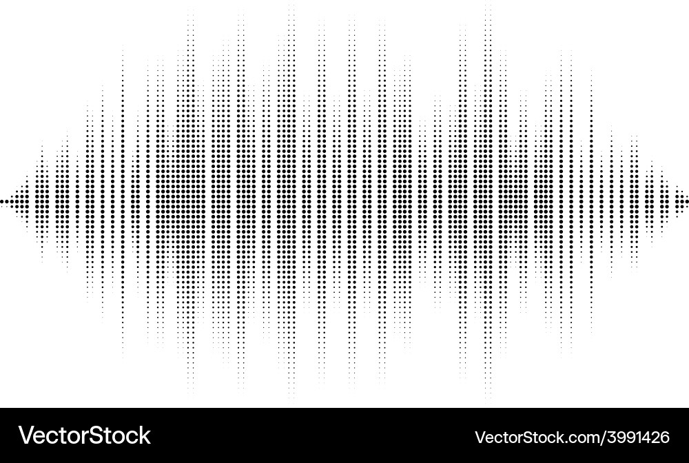 Isolated Sound Waveform Background vector image