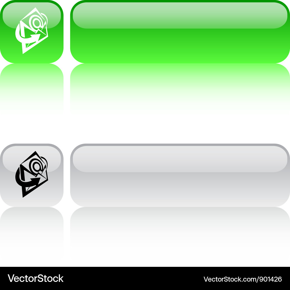 Mail Icon Button Vector Image