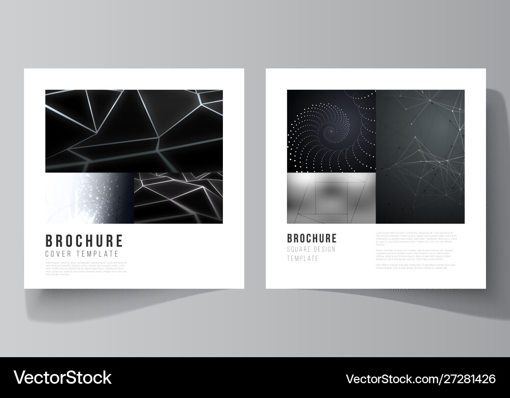 Minimal layout two square format covers Minimal layout two square format covers vector image