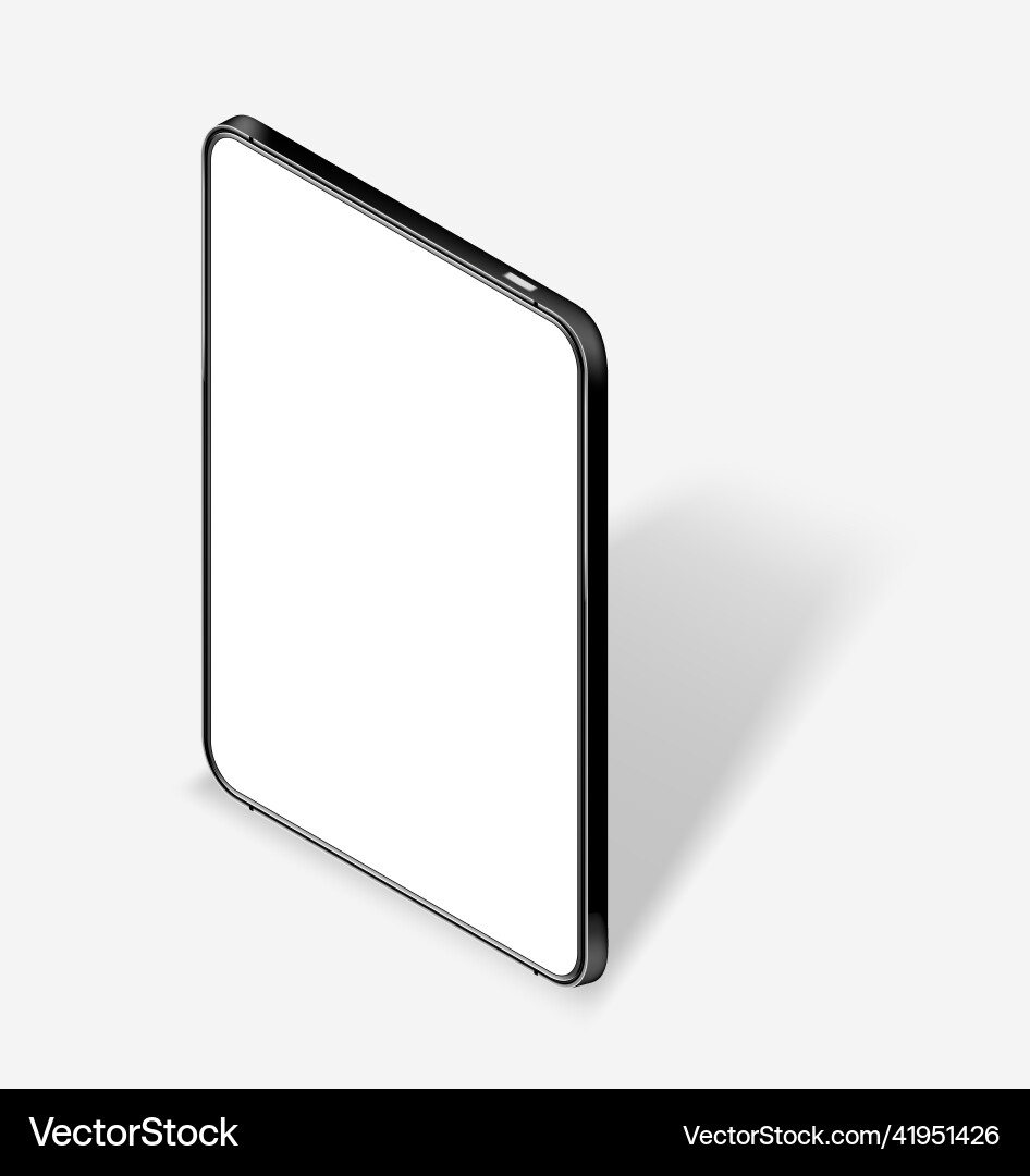 Modern tablet computer with blank screen vector image