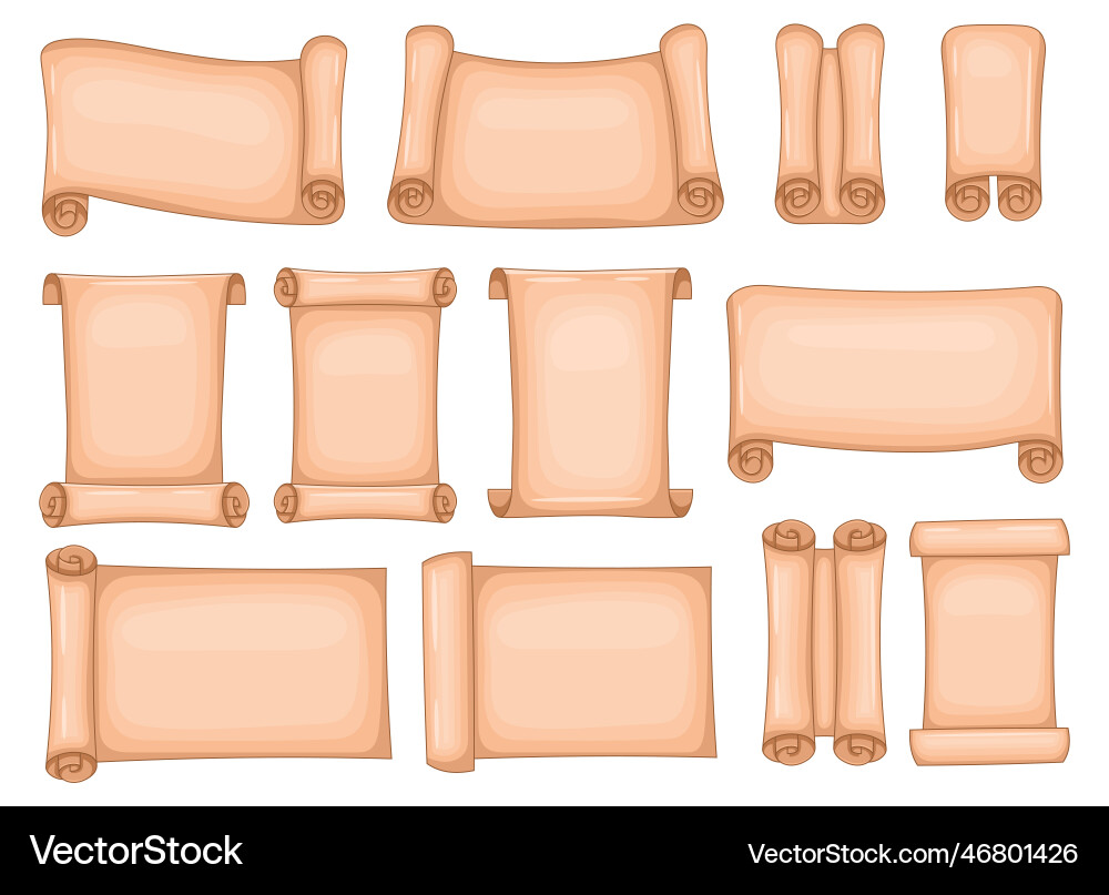 Old scroll design isolated on white background Vector Image