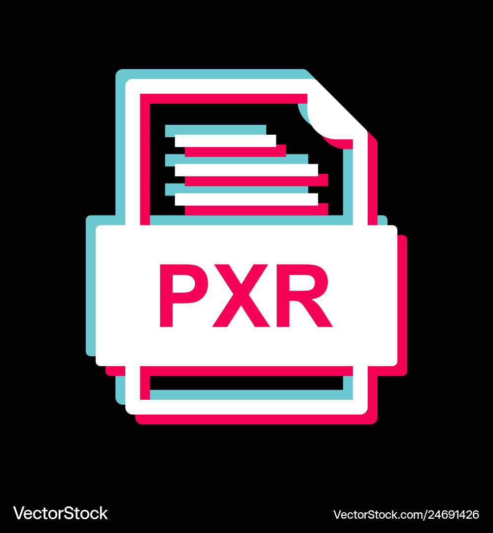 Pxr file document icon vector image