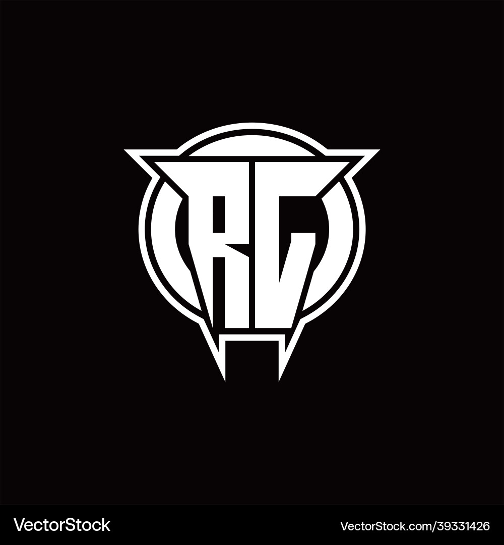 Rl logo monogram with circle rounded shape design Rl logo monogram with circle rounded shape design Vector Image