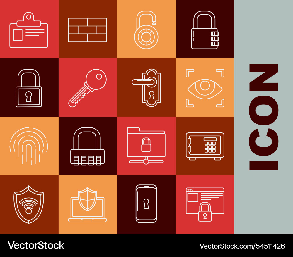 Set line secure your site with https ssl safe eye Set line secure your site with https ssl safe eye vector image