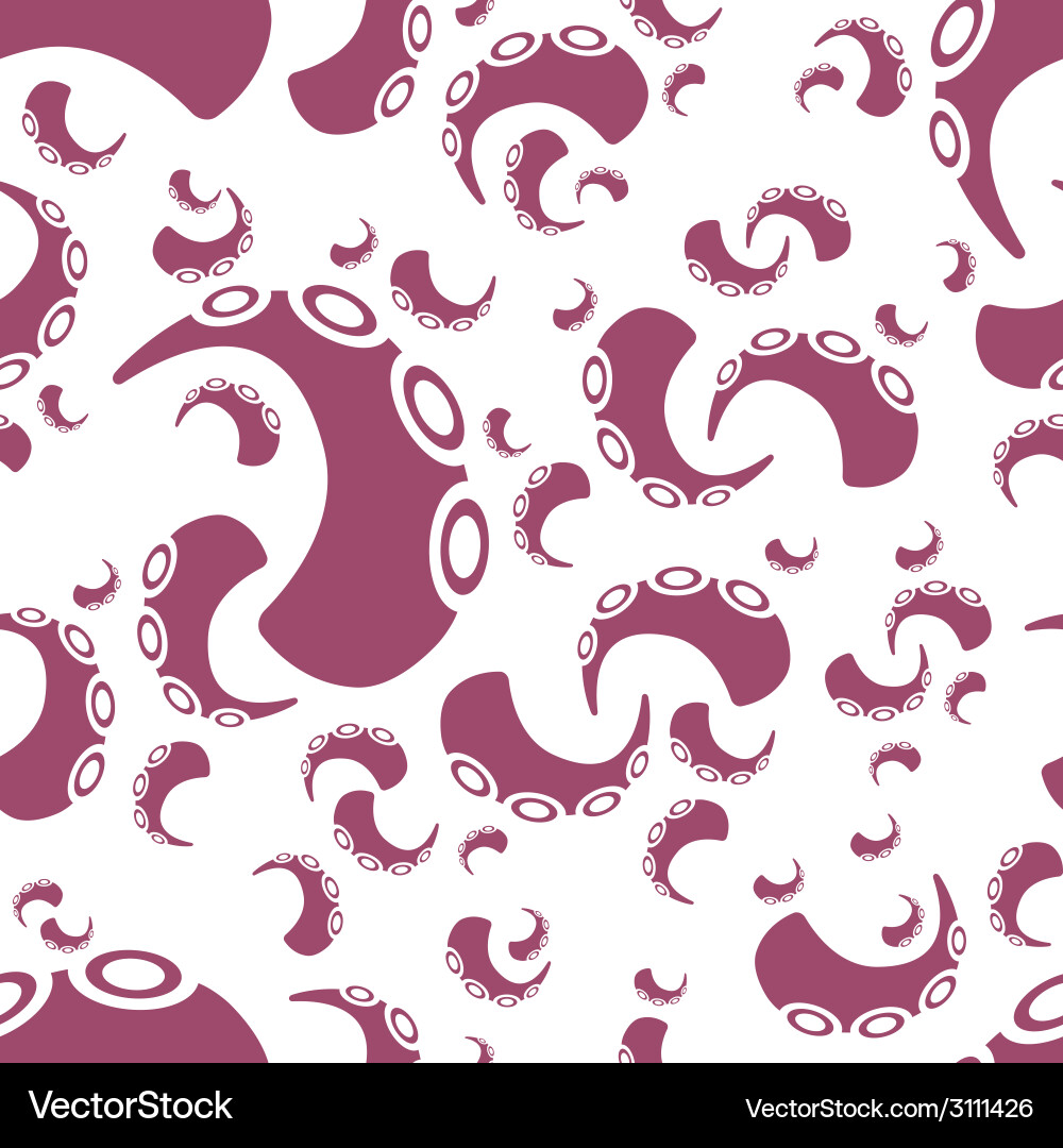 Tentacle seamless pattern Royalty Free Vector Image