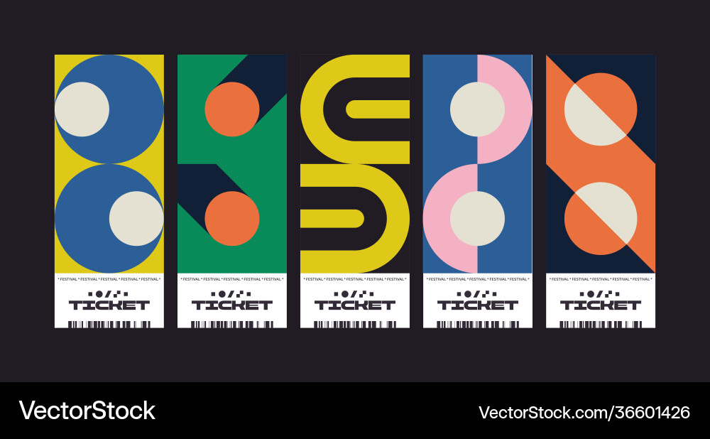 Ticket abstract design template Ticket abstract design template Vector Image