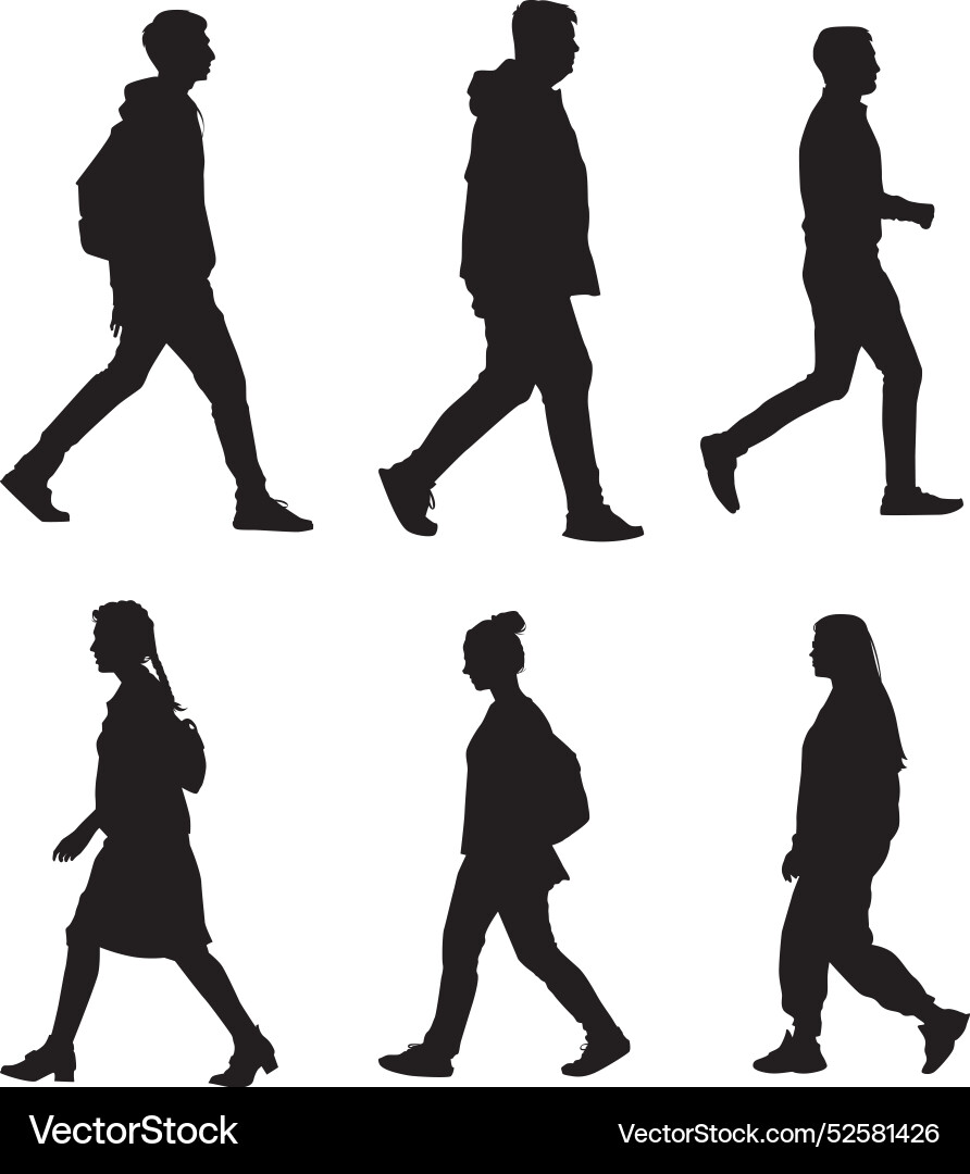 Walking people Vector Image