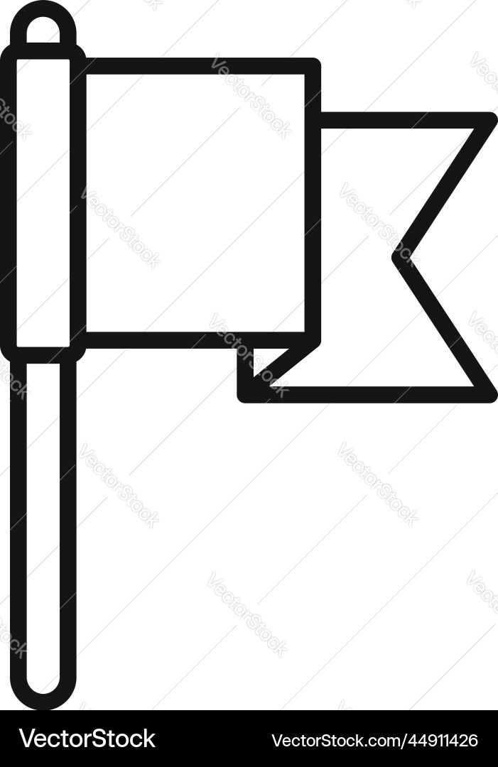 Web flag icon outline app interface Web flag icon outline app interface vector image