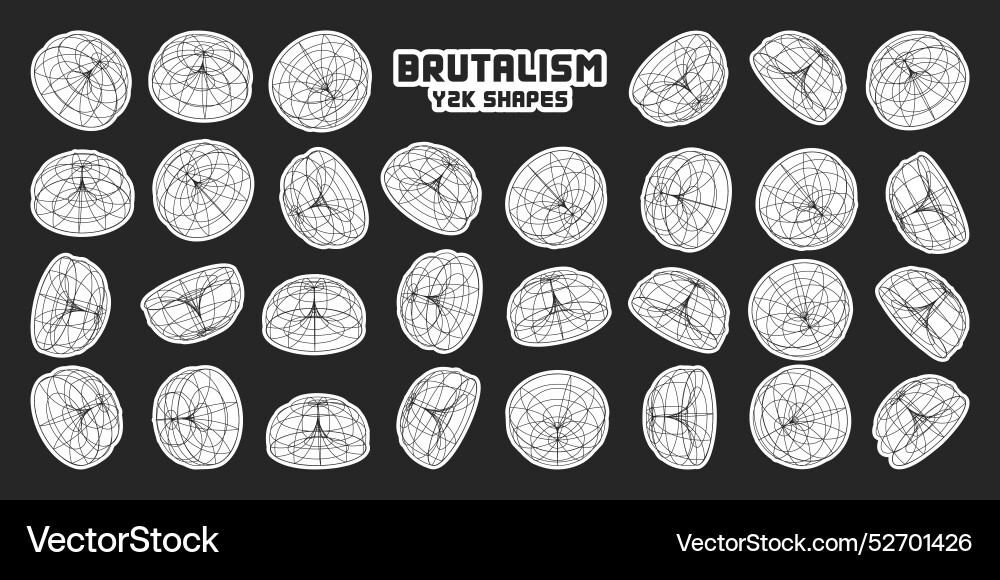 Wireframe lined shapes perspective mesh 3d grid Wireframe lined shapes perspective mesh 3d grid vector image