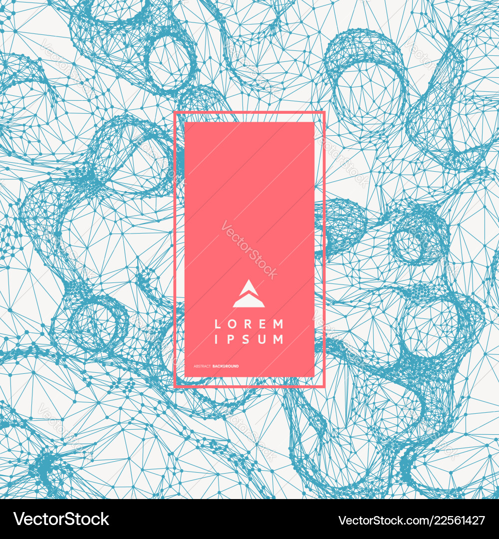 Abstract science or technology background 3d grid Vector Image