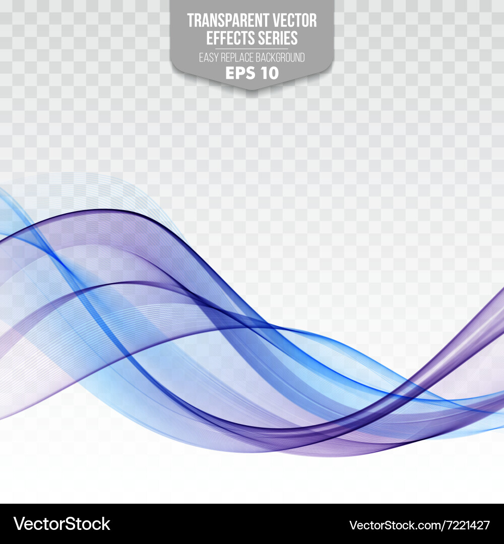Abstract wave isolated on transparent background vector image